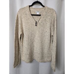 Hannah Women's Sweater Size Large Cream Long Sleeve Spring Fall Winter Chic Boho